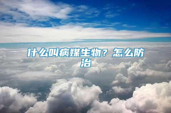 什么叫病媒生物？怎么防治