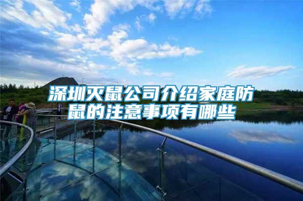 深圳滅鼠公司介紹家庭防鼠的注意事項有哪些