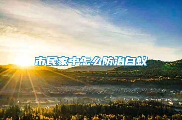 市民家中怎么防治白蟻