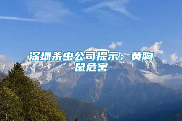深圳殺蟲公司提示：黃胸鼠危害