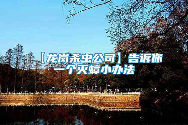 【龍崗殺蟲公司】告訴你一個滅蟑小辦法
