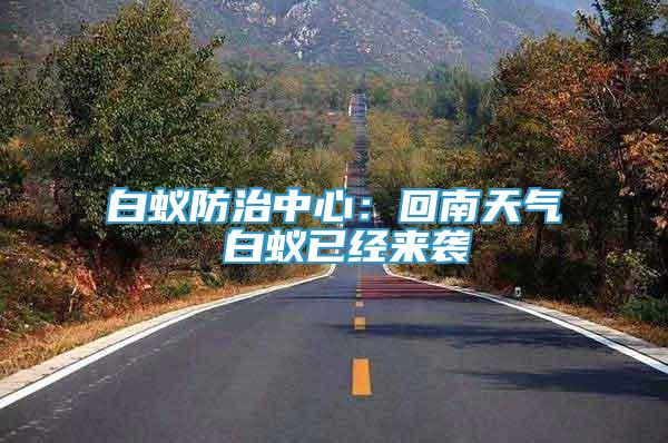 白蟻防治中心：回南天氣 白蟻已經(jīng)來襲