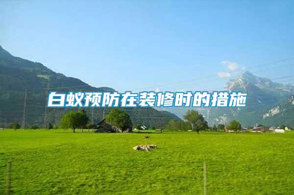 白蟻預(yù)防在裝修時的措施