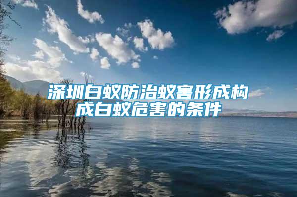 深圳白蟻防治蟻害形成構(gòu)成白蟻危害的條件