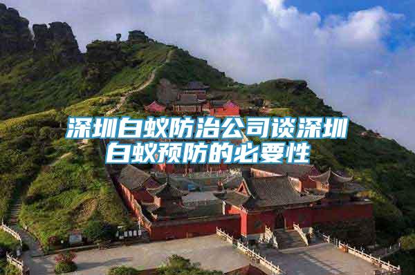 深圳白蟻防治公司談深圳白蟻預防的必要性