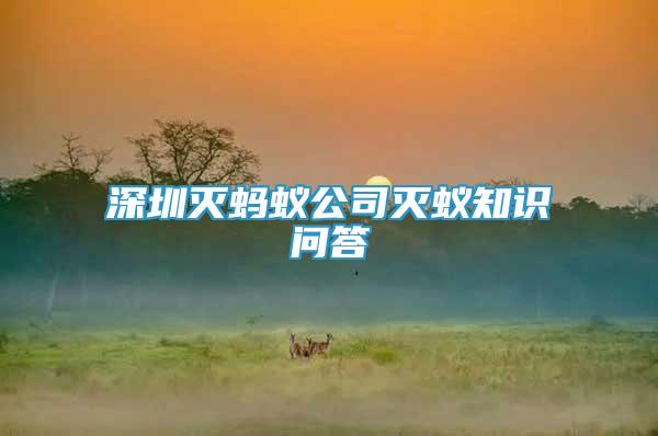 深圳滅螞蟻公司滅蟻知識(shí)問答