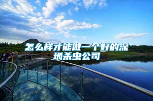 怎么樣才能做一個(gè)好的深圳殺蟲公司