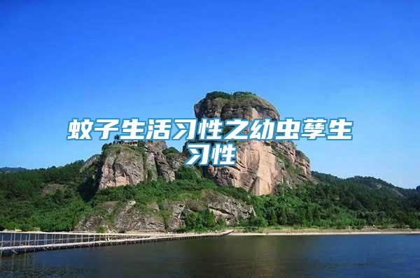 蚊子生活習(xí)性之幼蟲孳生習(xí)性