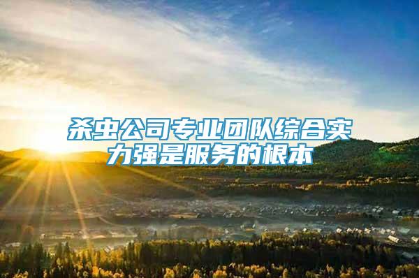 殺蟲公司專業(yè)團(tuán)隊(duì)綜合實(shí)力強(qiáng)是服務(wù)的根本