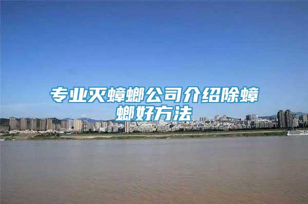 專業(yè)滅蟑螂公司介紹除蟑螂好方法