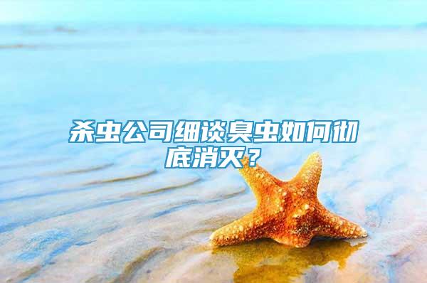殺蟲公司細(xì)談臭蟲如何徹底消滅？
