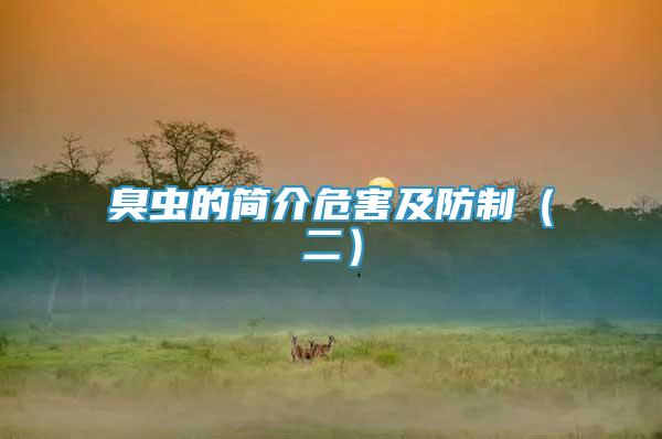 臭蟲的簡介危害及防制（二）