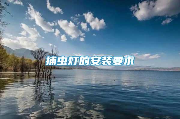 捕蟲燈的安裝要求