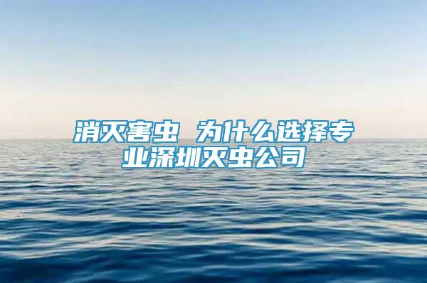 消滅害蟲 為什么選擇專業(yè)深圳滅蟲公司