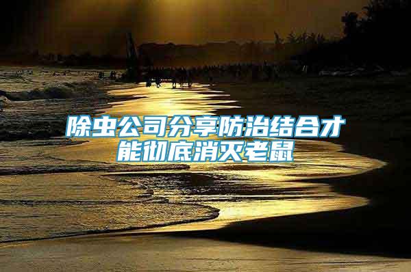 除蟲公司分享防治結(jié)合才能徹底消滅老鼠