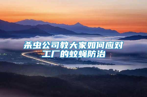 殺蟲公司教大家如何應(yīng)對工廠的蚊蠅防治