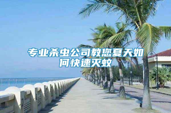 專業(yè)殺蟲(chóng)公司教您夏天如何快速滅蚊