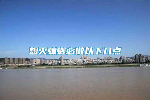 想滅蟑螂必做以下幾點(diǎn)