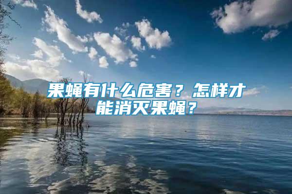 果蠅有什么危害？怎樣才能消滅果蠅？