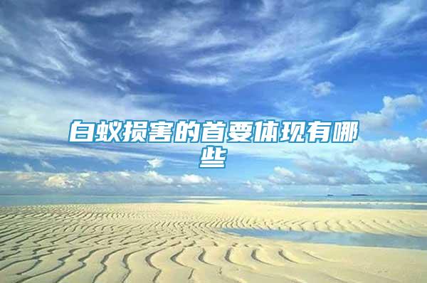 白蟻損害的首要體現(xiàn)有哪些