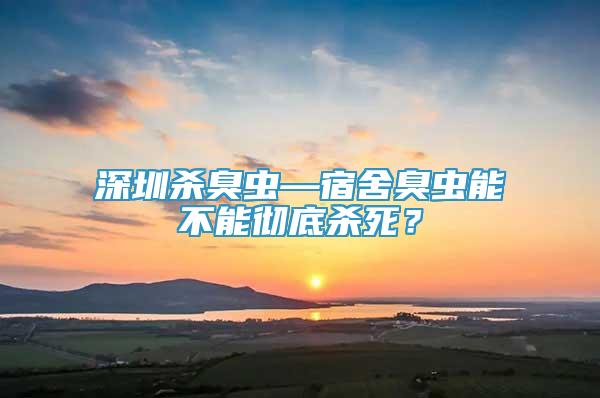 深圳殺臭蟲—宿舍臭蟲能不能徹底殺死？