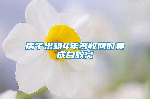 房子出租4年多收回時竟成白蟻窩