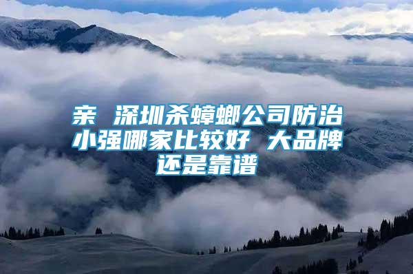 親 深圳殺蟑螂公司防治小強(qiáng)哪家比較好 大品牌還是靠譜