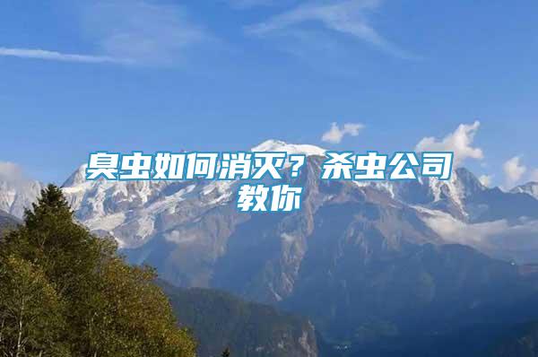 臭蟲如何消滅？殺蟲公司教你