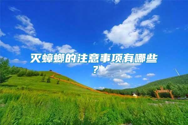 滅蟑螂的注意事項有哪些？