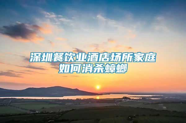 深圳餐飲業(yè)酒店場(chǎng)所家庭如何消殺蟑螂