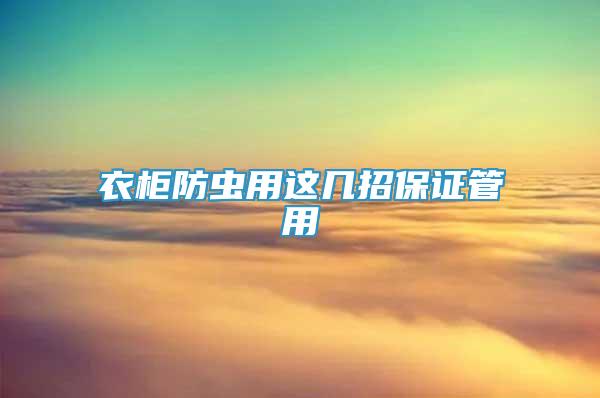 衣柜防蟲(chóng)用這幾招保證管用