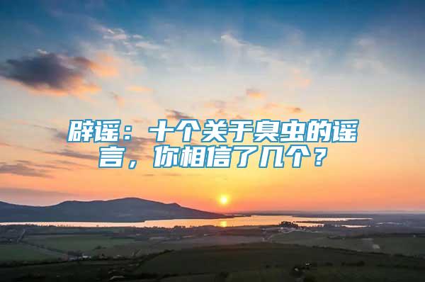 辟謠：十個關(guān)于臭蟲的謠言，你相信了幾個？