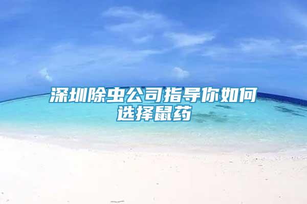 深圳除蟲公司指導(dǎo)你如何選擇鼠藥