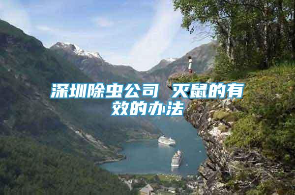 深圳除蟲公司 滅鼠的有效的辦法