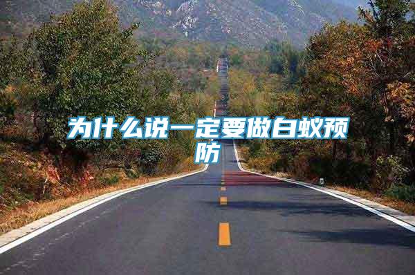 為什么說一定要做白蟻預(yù)防