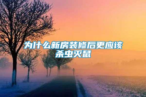為什么新房裝修后更應(yīng)該殺蟲滅鼠