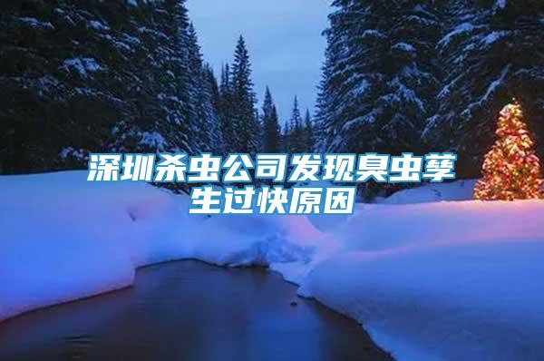 深圳殺蟲公司發(fā)現(xiàn)臭蟲孳生過快原因