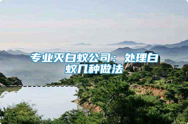 專(zhuān)業(yè)滅白蟻公司：處理白蟻幾種做法