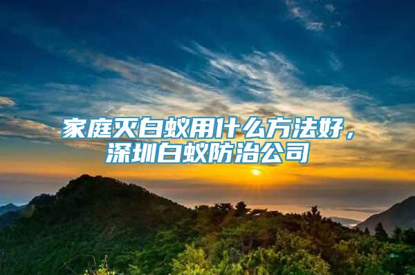 家庭滅白蟻用什么方法好，深圳白蟻防治公司