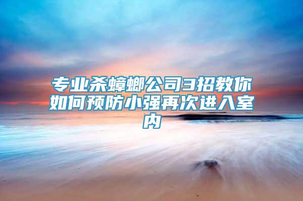 專業(yè)殺蟑螂公司3招教你如何預(yù)防小強(qiáng)再次進(jìn)入室內(nèi)
