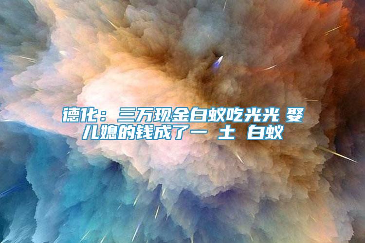 德化：三萬現(xiàn)金白蟻吃光光　娶兒媳的錢成了一抔土 白蟻