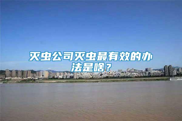 滅蟲公司滅蟲最有效的辦法是啥？