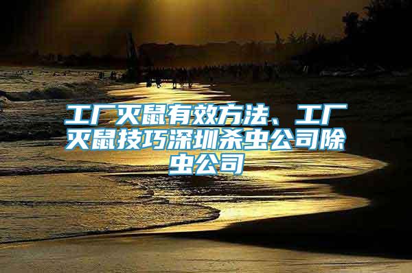 工廠滅鼠有效方法、工廠滅鼠技巧深圳殺蟲公司除蟲公司