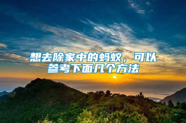 想去除家中的螞蟻，可以參考下面幾個(gè)方法