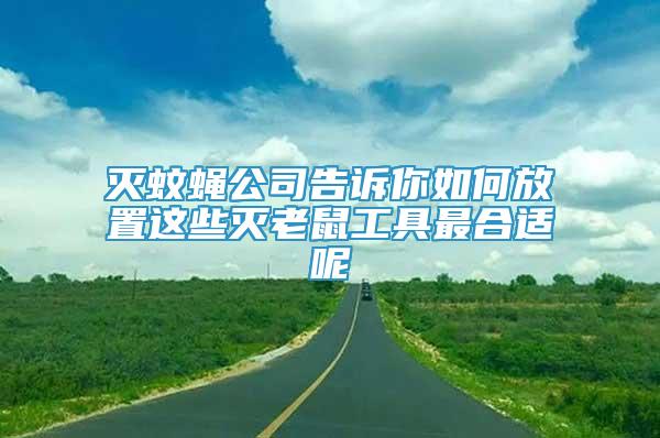 滅蚊蠅公司告訴你如何放置這些滅老鼠工具最合適呢