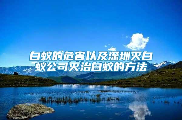 白蟻的危害以及深圳滅白蟻公司滅治白蟻的方法
