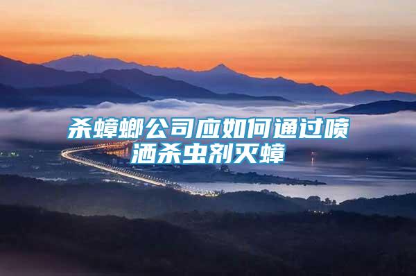 殺蟑螂公司應(yīng)如何通過噴灑殺蟲劑滅蟑