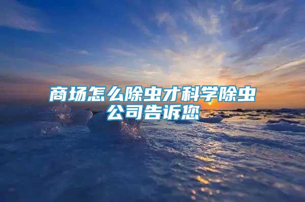 商場怎么除蟲才科學除蟲公司告訴您