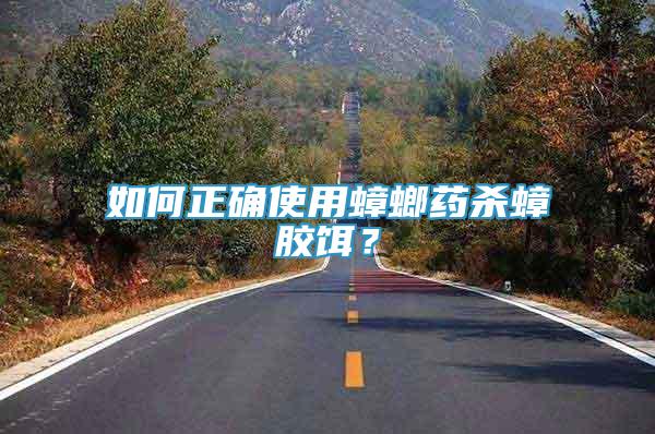 如何正確使用蟑螂藥殺蟑膠餌？
