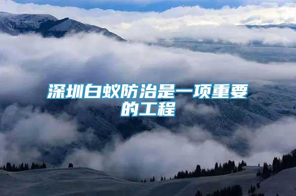 深圳白蟻防治是一項(xiàng)重要的工程